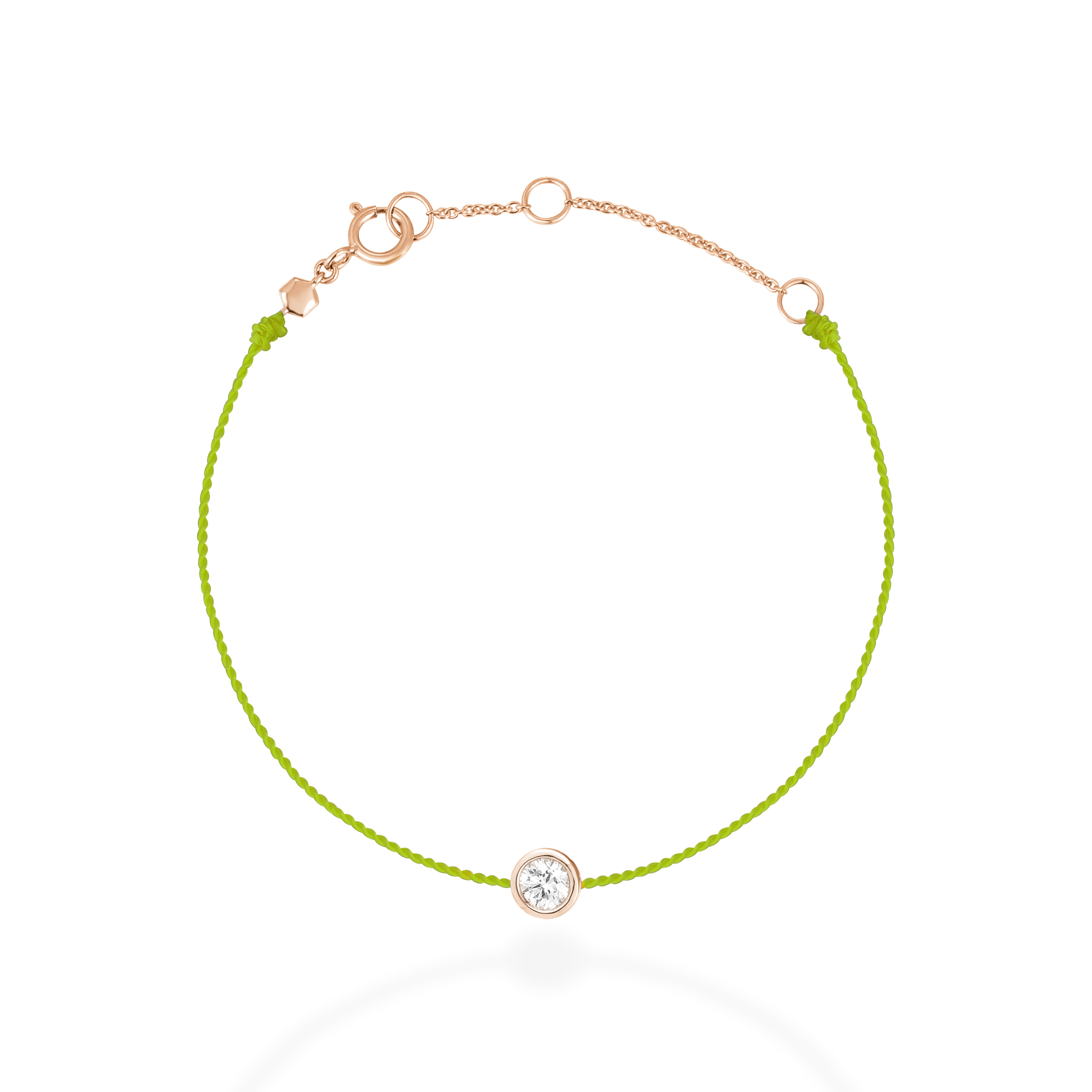 Jade green bezel diamond bracelet